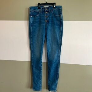 Madewell 10”‎ high rise skinny button through denim size 28 NEW
